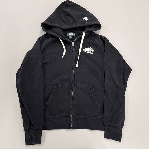 Roots Tops - Roots Organic Full Zip Hoodie - Black